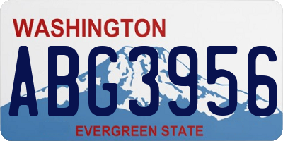 WA license plate ABG3956