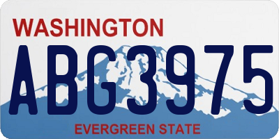 WA license plate ABG3975