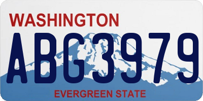 WA license plate ABG3979