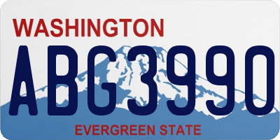 WA license plate ABG3990