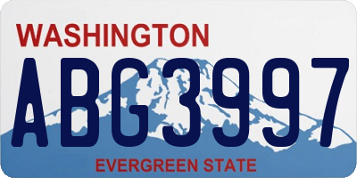 WA license plate ABG3997