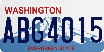 WA license plate ABG4015
