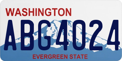 WA license plate ABG4024
