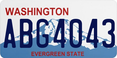 WA license plate ABG4043