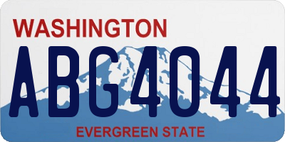 WA license plate ABG4044