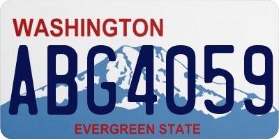 WA license plate ABG4059