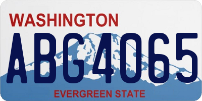 WA license plate ABG4065