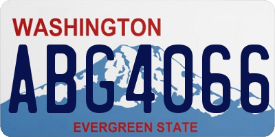 WA license plate ABG4066