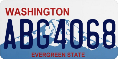 WA license plate ABG4068