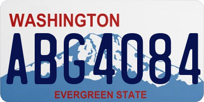 WA license plate ABG4084