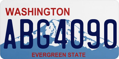 WA license plate ABG4090