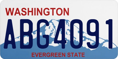 WA license plate ABG4091