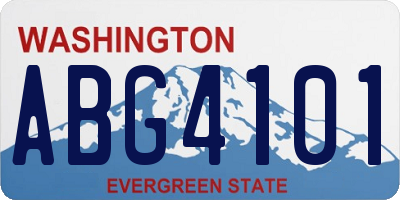 WA license plate ABG4101