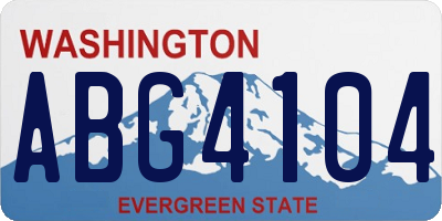WA license plate ABG4104
