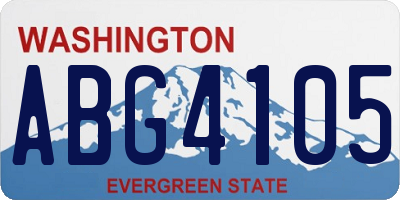 WA license plate ABG4105