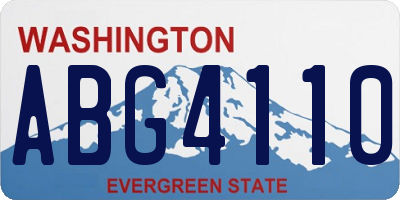 WA license plate ABG4110