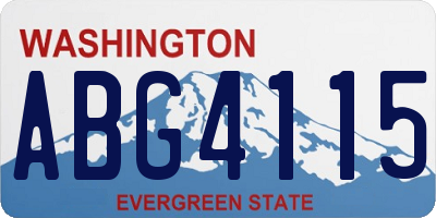 WA license plate ABG4115