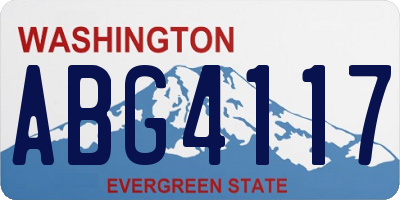 WA license plate ABG4117