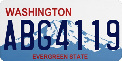 WA license plate ABG4119