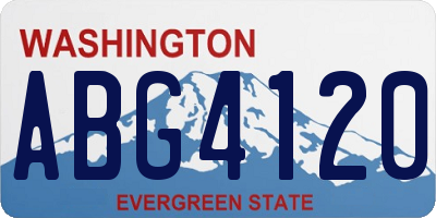 WA license plate ABG4120