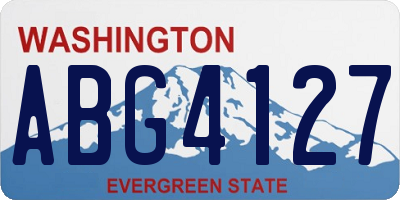 WA license plate ABG4127