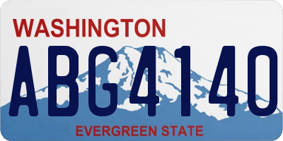 WA license plate ABG4140
