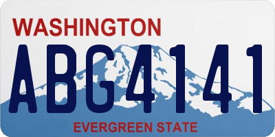 WA license plate ABG4141