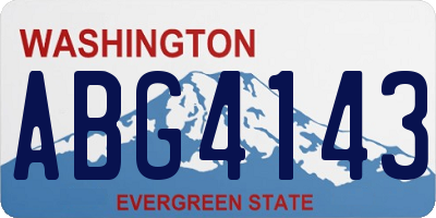 WA license plate ABG4143