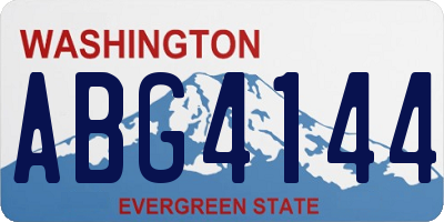 WA license plate ABG4144