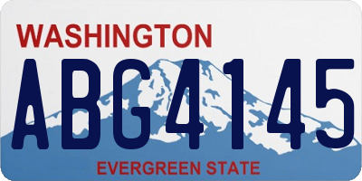 WA license plate ABG4145