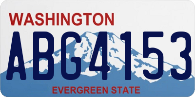 WA license plate ABG4153