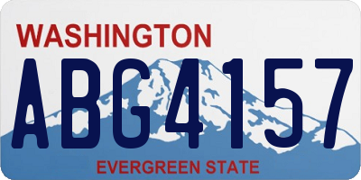 WA license plate ABG4157