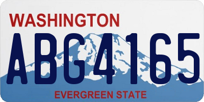 WA license plate ABG4165