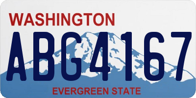 WA license plate ABG4167