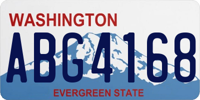 WA license plate ABG4168