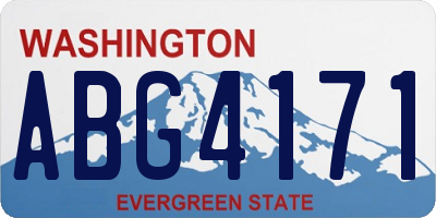 WA license plate ABG4171
