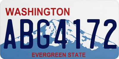 WA license plate ABG4172