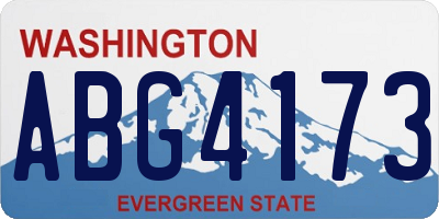 WA license plate ABG4173