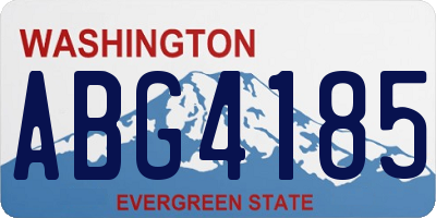 WA license plate ABG4185