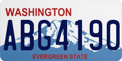 WA license plate ABG4190