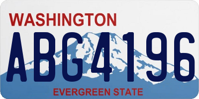 WA license plate ABG4196