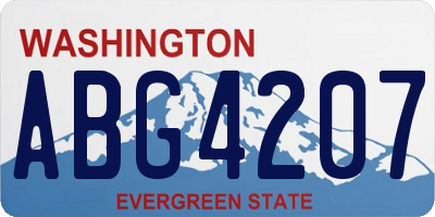WA license plate ABG4207