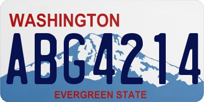 WA license plate ABG4214