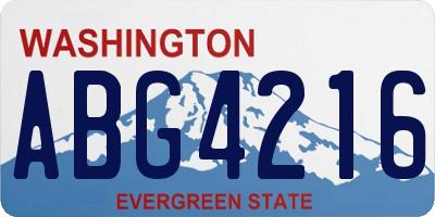 WA license plate ABG4216
