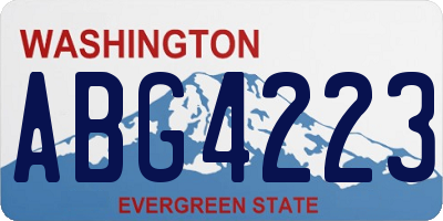 WA license plate ABG4223