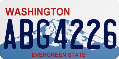 WA license plate ABG4226