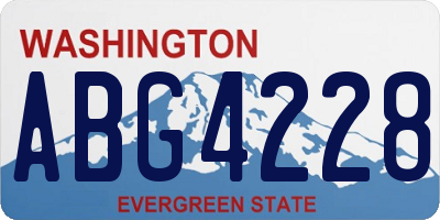 WA license plate ABG4228