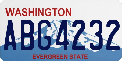 WA license plate ABG4232
