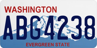 WA license plate ABG4238