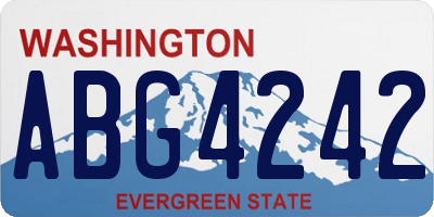 WA license plate ABG4242